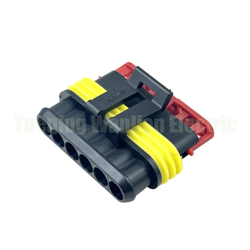 6 Pin 282090-1 Socket Circular Superseal Crimp senza contatti Auto Wire Connector