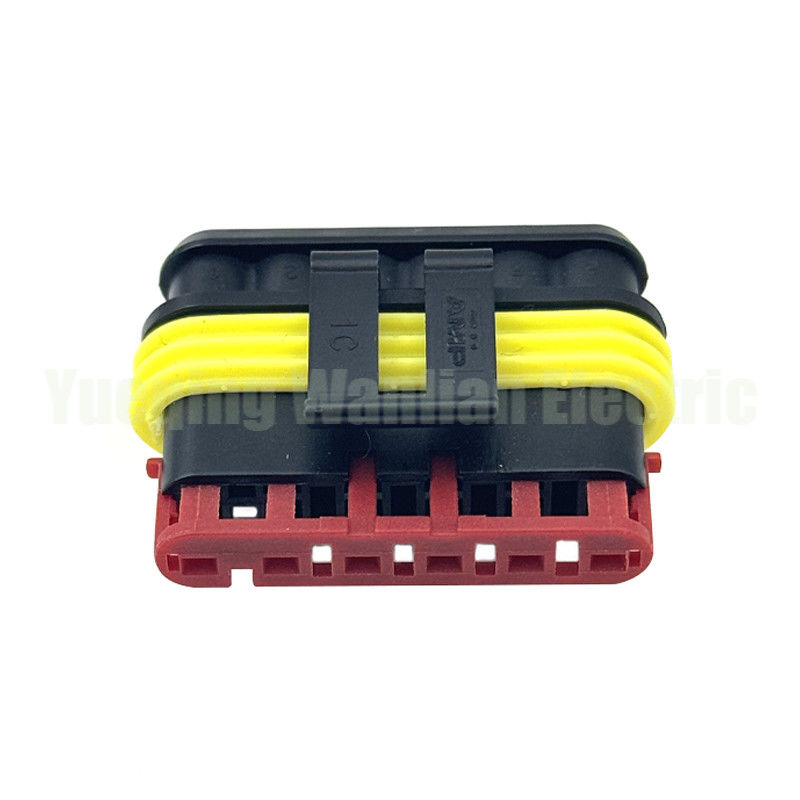 6 Pin 282090-1 Socket Circular Superseal Crimp senza contatti Auto Wire Connector